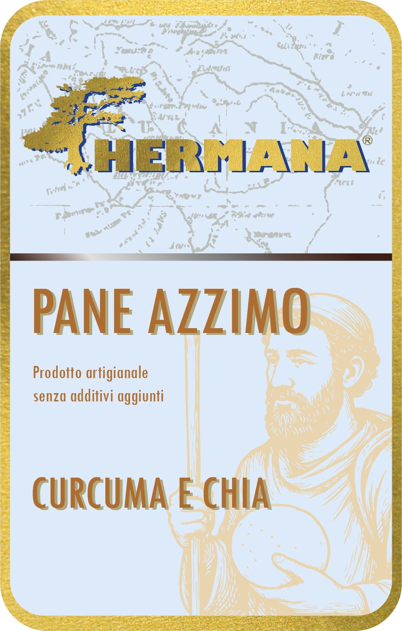 PANE AZZIMO "ALLA CURCUMA E CHIA" DI HERMANA 300 gr