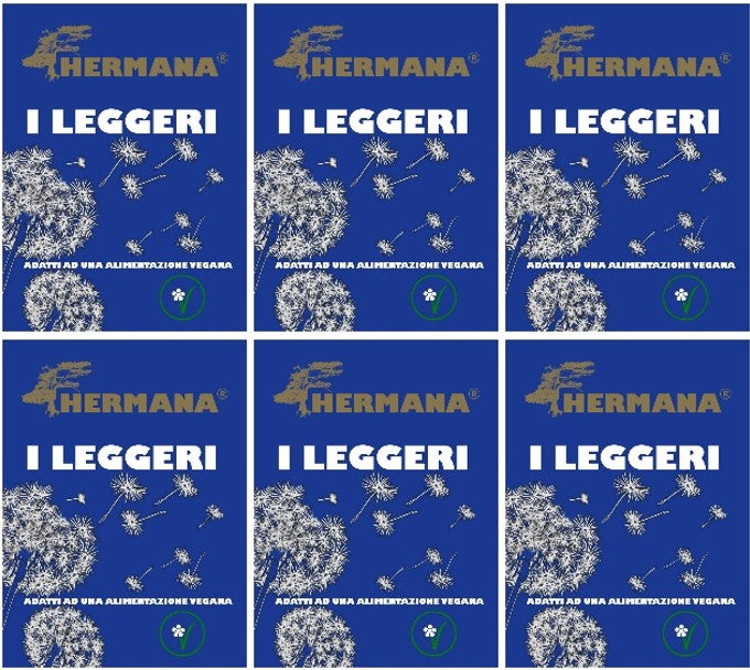PROMO 6 CONFEZIONI CORNETTI " I LEGGERI" DI HERMANA SENZA LATTE E UOVA 250 g