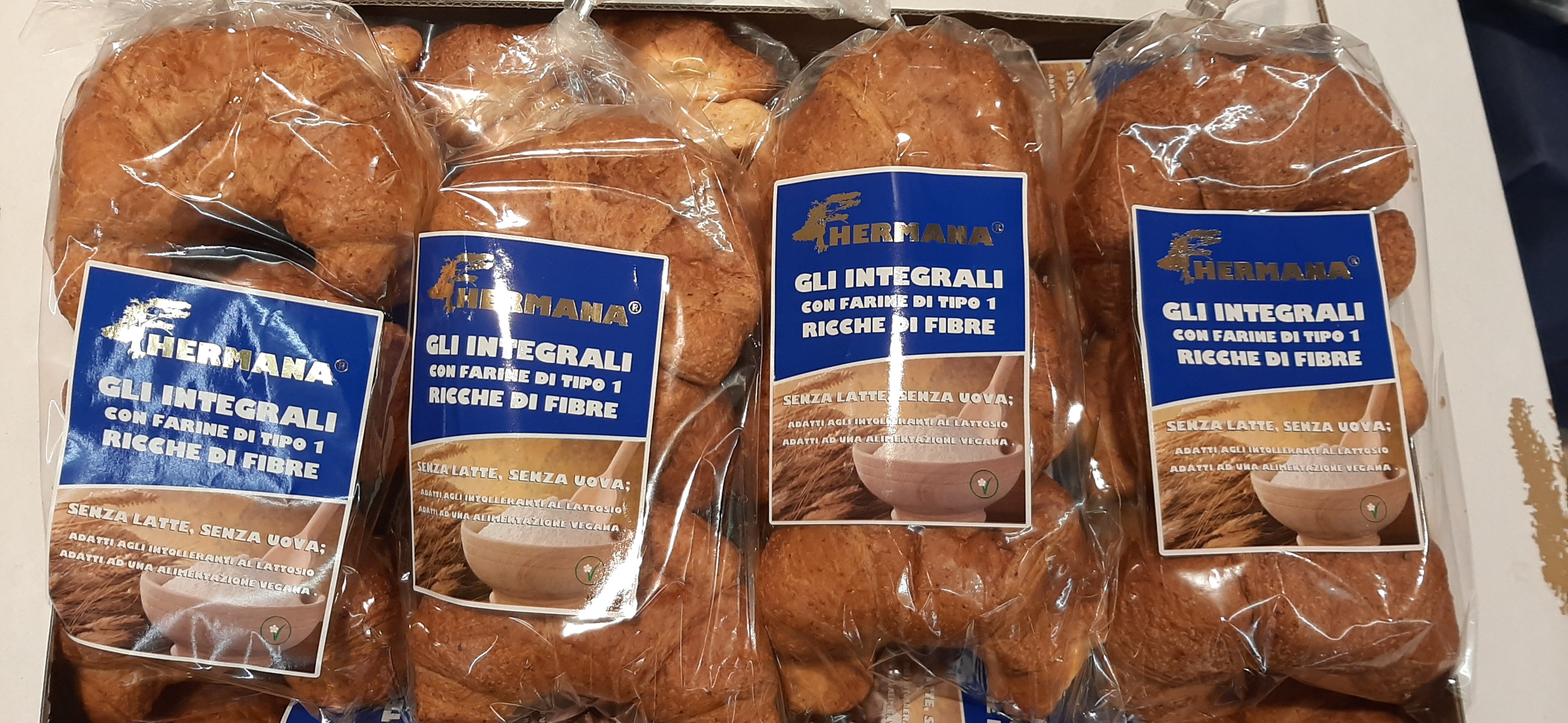 I CORNETTI "GLI INTEGRALI" DI HERMANA RICCHI DI FIBRE 250 gr