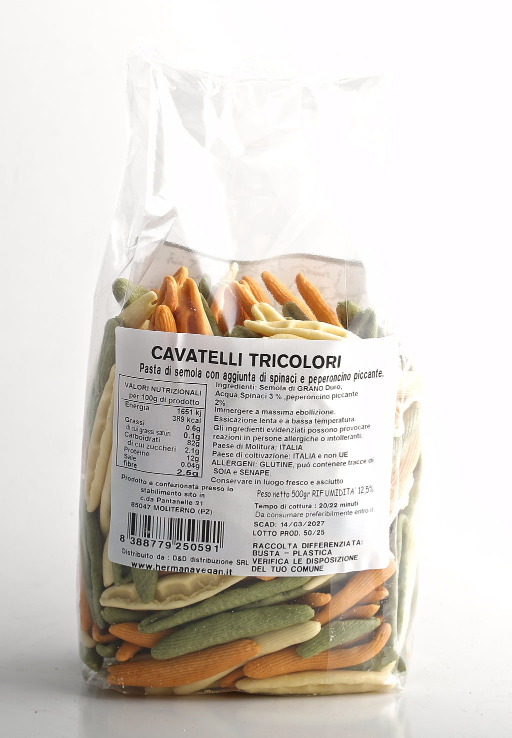 I CAVATELLI "TRICOLORE" DI HERMANA 500 GR