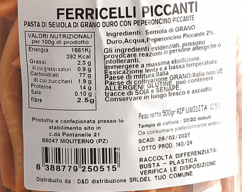 I FERRICELLI "I PICCANTI" DI HERMANA 500 GR