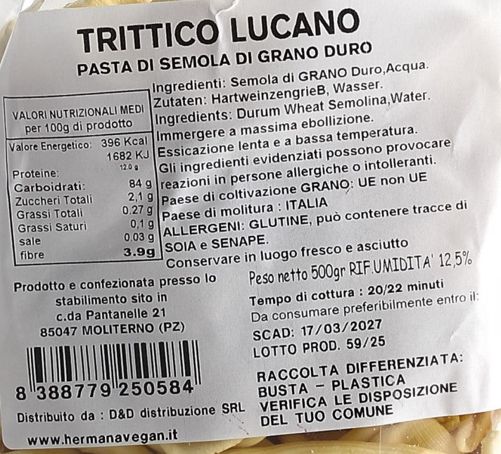 IL TRITTICO LUCANO "IL SAPORE DELLA SCOPERTA" DI HERMANA 500 GR
